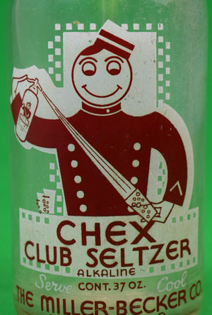 "Chex Club Seltzer Bottle w/ Deposit Collar"