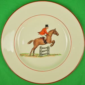 Set Of 10 Abercrombie & Fitch Fox-Hunter Hand-Painted Dinner Plates