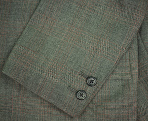 Chipp 2 Piece Glen Plaid Grey Worsted c.1993 Suit 42R