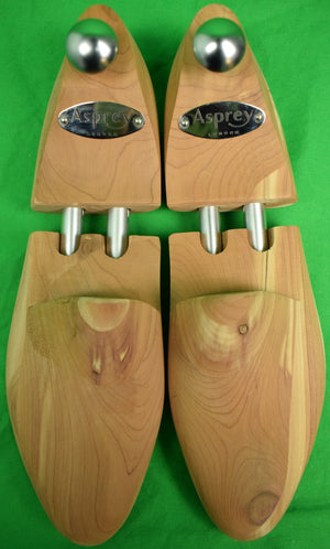 Asprey London Unvarnished Cedarwood Shoe Trees 8 D/E