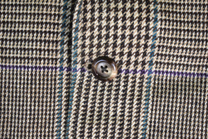 Chipp Russell Plaid Purple/ Green Tweed Sport Jacket w/ Ice Cream Cone Silk Lining Sz 39 Reg