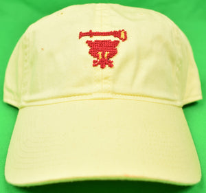 "Myopia Hunt Club Needlepoint Fox Mask Yellow Cap" (New w/ Tag!) (SOLD)