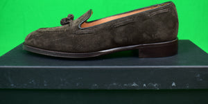 "The Armoury England Hudson Jiro Last Chocolate Suede Tassel Loafers" 6.5 UK (New In Box)