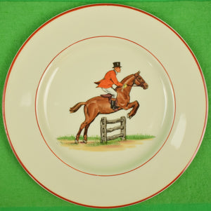 "Set Of 11 Abercrombie & Fitch Fox-Hunter c1940s Hand-Painted Salad Plates"