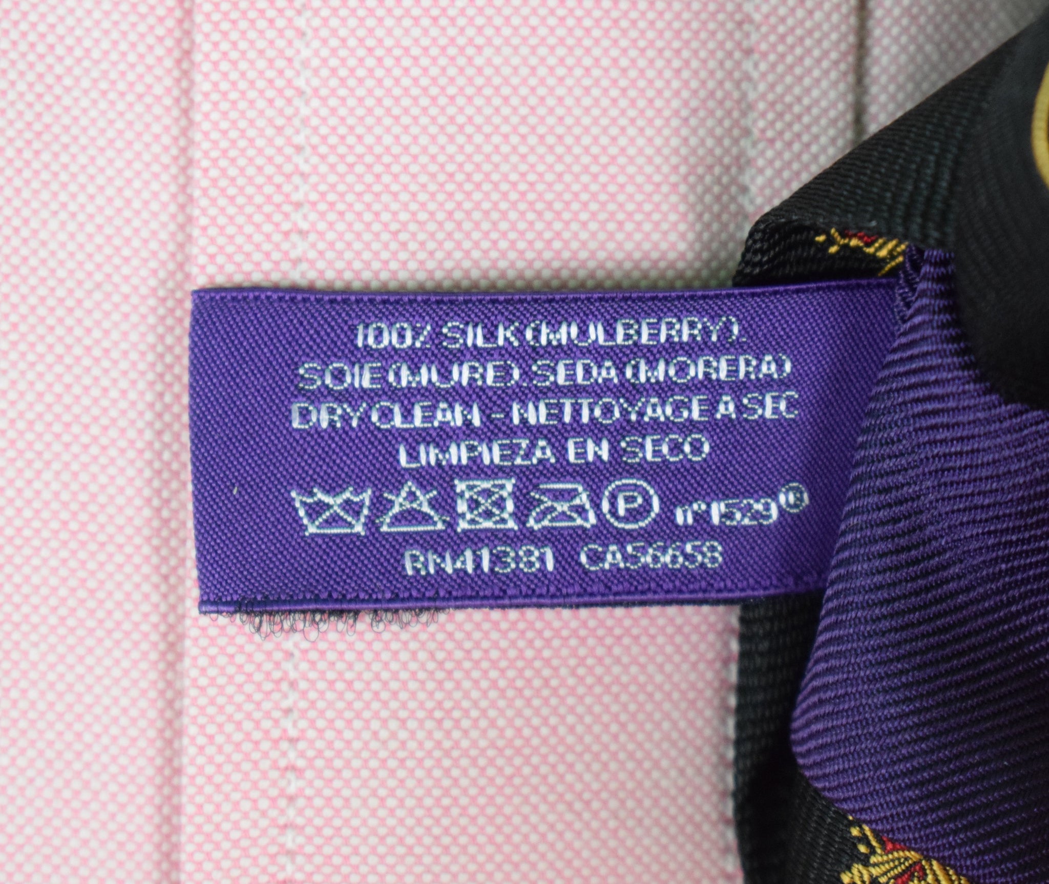 Vintage Ralph Lauren Purple Label Made in Italy Replacement Sew On  Embroidered Label Tag