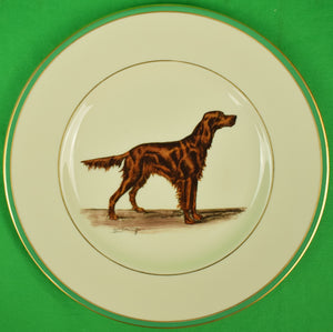 Set of 8 Cyril Gorainoff Hand-Painted Dog Breed 9 3/4"D Dinner Plates
