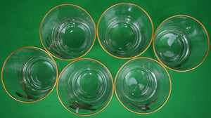 "Set x 6 Hand-Painted Cyril Gorainoff Game Bird Double Old-Fashioned Cocktail Glasses"