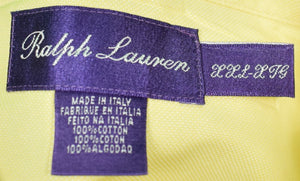 "Ralph Lauren Purple Label Yellow BD Broadcloth Dress Shirt" Sz: XXL