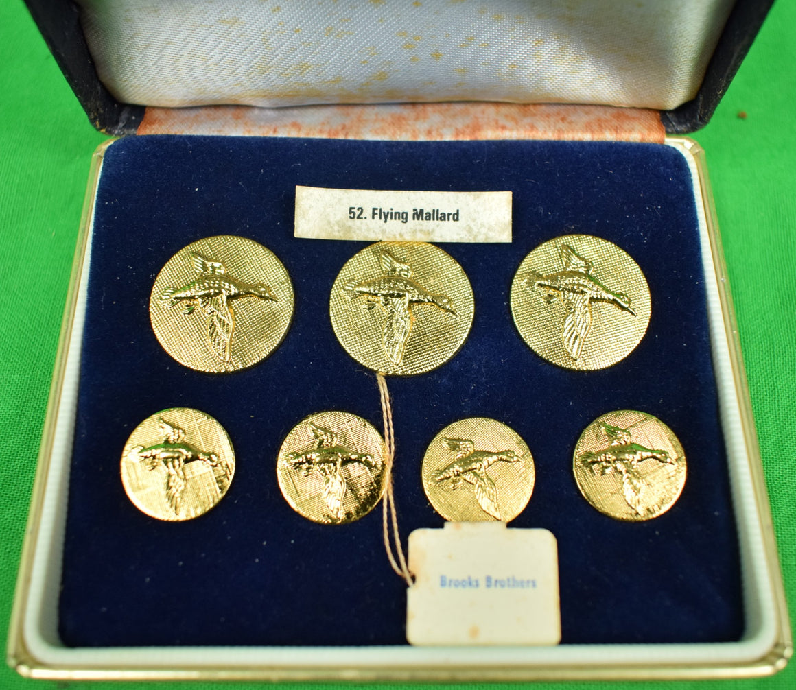 "Box Set Of Brooks Brothers x London Badge Brass 'Mallard-In-Flight' Blazer Buttons"