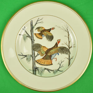 "Set Of 12 Frank Vosmansky For Abercrombie & Fitch Game Bird Dinner Plates"