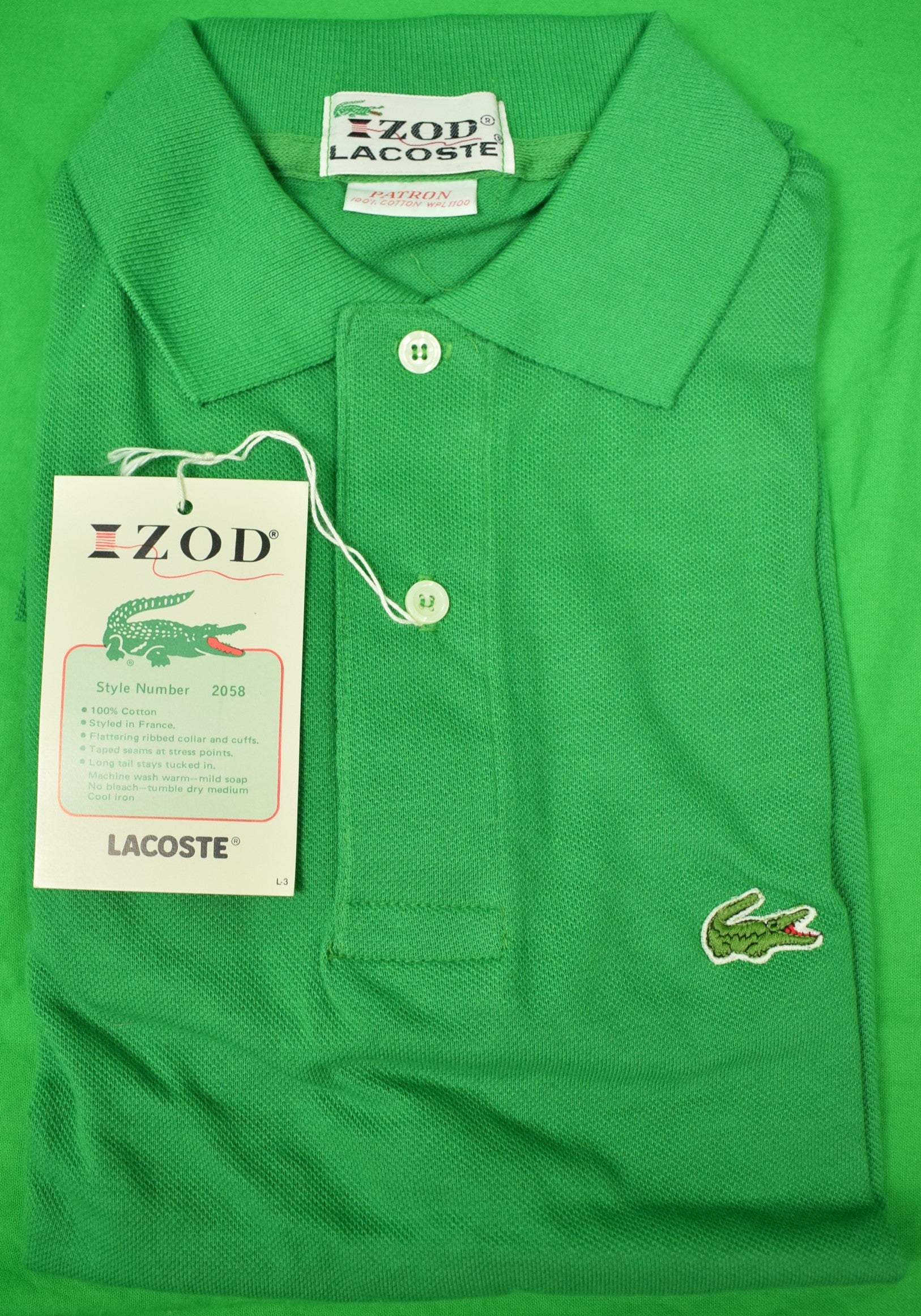 Lacoste Kelly Polo Shirt" Sz: New/ Old 'Deadstock'