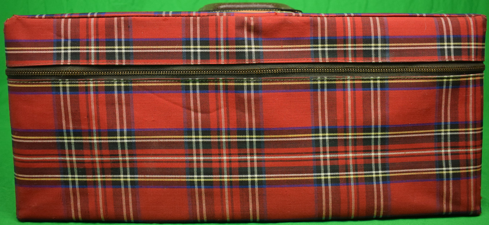 Abercrombie & Fitch De Luxe Mahogany Tackle Box w/ Royal Stewart Tartan  Plaid Cover