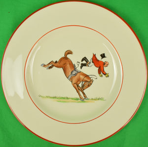Set Of 10 Abercrombie & Fitch Fox-Hunter Hand-Painted Dinner Plates