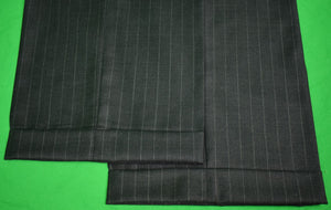 "English Country Classics Charcoal Grey Chalk Stripe Trop Wool (2pc) Suit" Sz: 46L