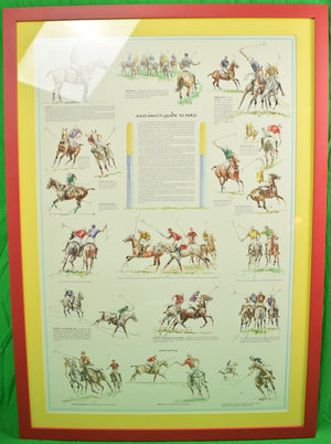 "Guide To Polo" 1987 Framed Poster by Sam Savitt (1917-2000) (SOLD)