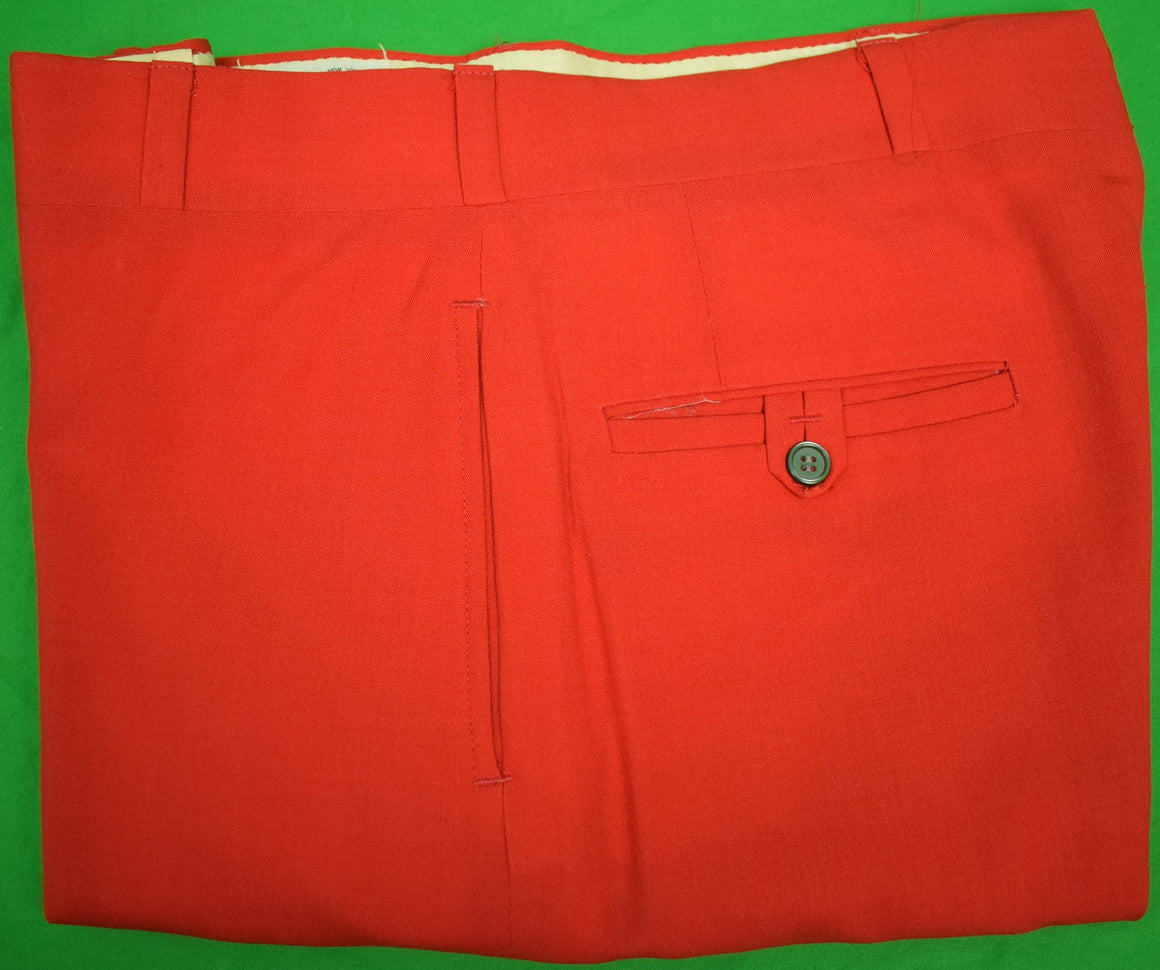 |"Chipp Red Worsted GT Trousers" Sz 34"W