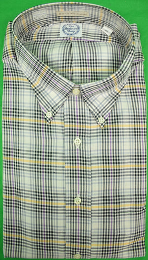 The Andover Shop Brush Cotton Glen Plaid BD Sport Shirt Sz: XL New w/ Tag!