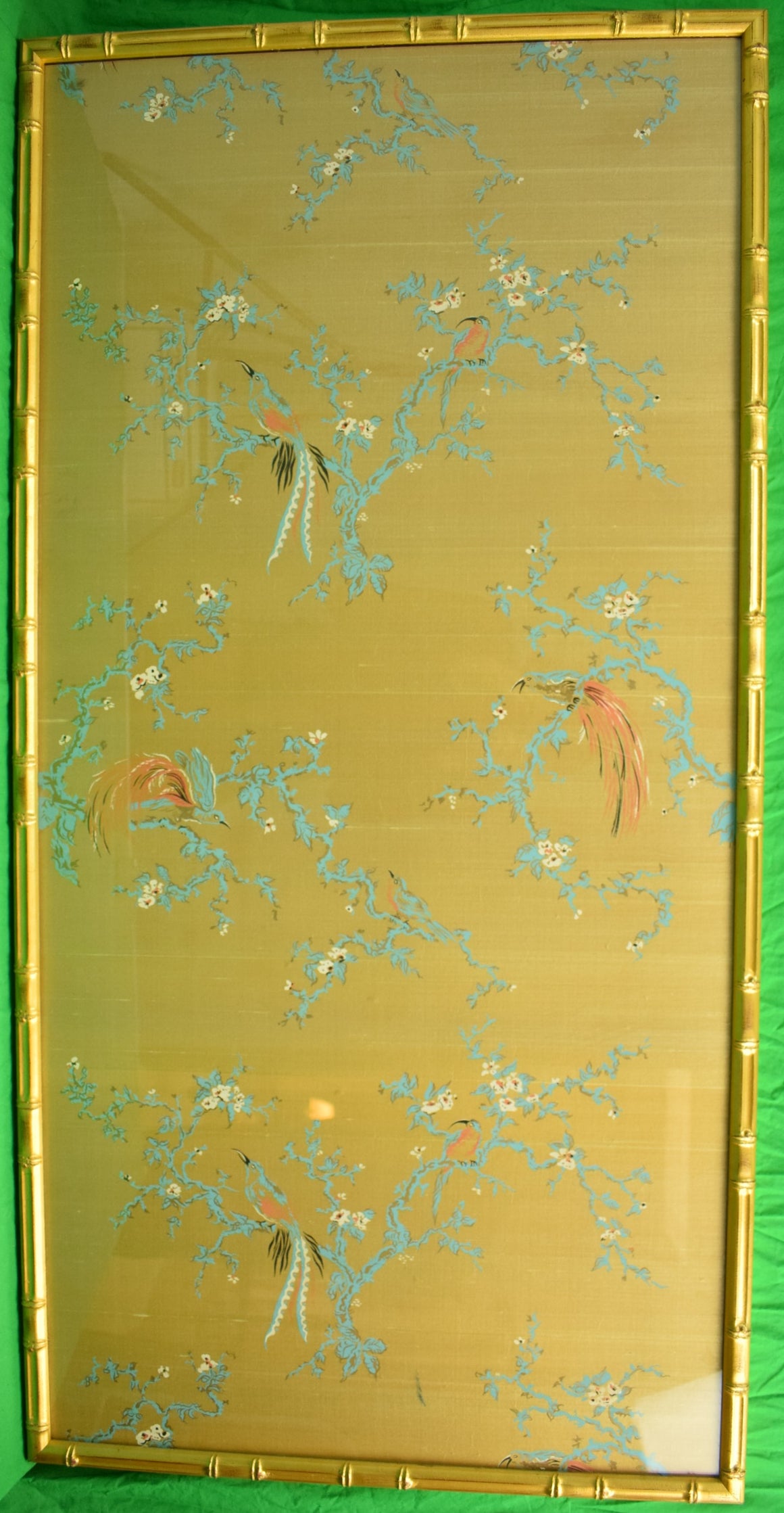 Chinoiserie Botanical Silk Panel