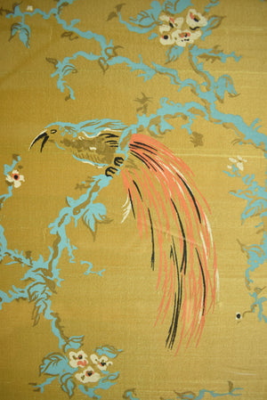 Chinese Botanical Silk Panel