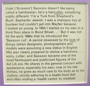 Vidal 'Scissors' Sassoon 1965 Half-Tone Photo Print For David Bailey's Box of Pin-Ups (SOLD)