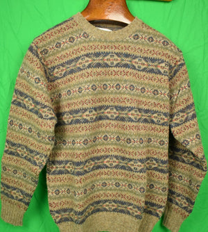"Jamieson's Scottish Shetland Fair Isle Crewneck Sweater" Sz: XL