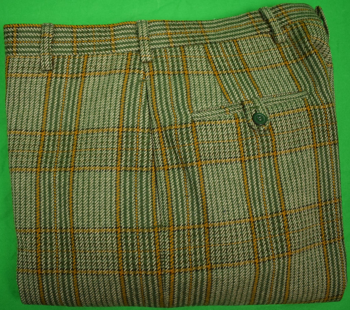 Chipp Plaid Cheviot Tweed GT Lined-Trousers Sz 34"W