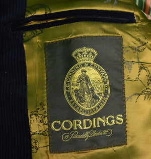 "Cordings Piccadilly Navy Cord w/ Choc Suede Trim Jacket" Sz: 40R