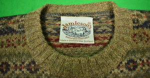 "Jamieson's Scottish Shetland Fair Isle Crewneck Sweater" Sz: XL