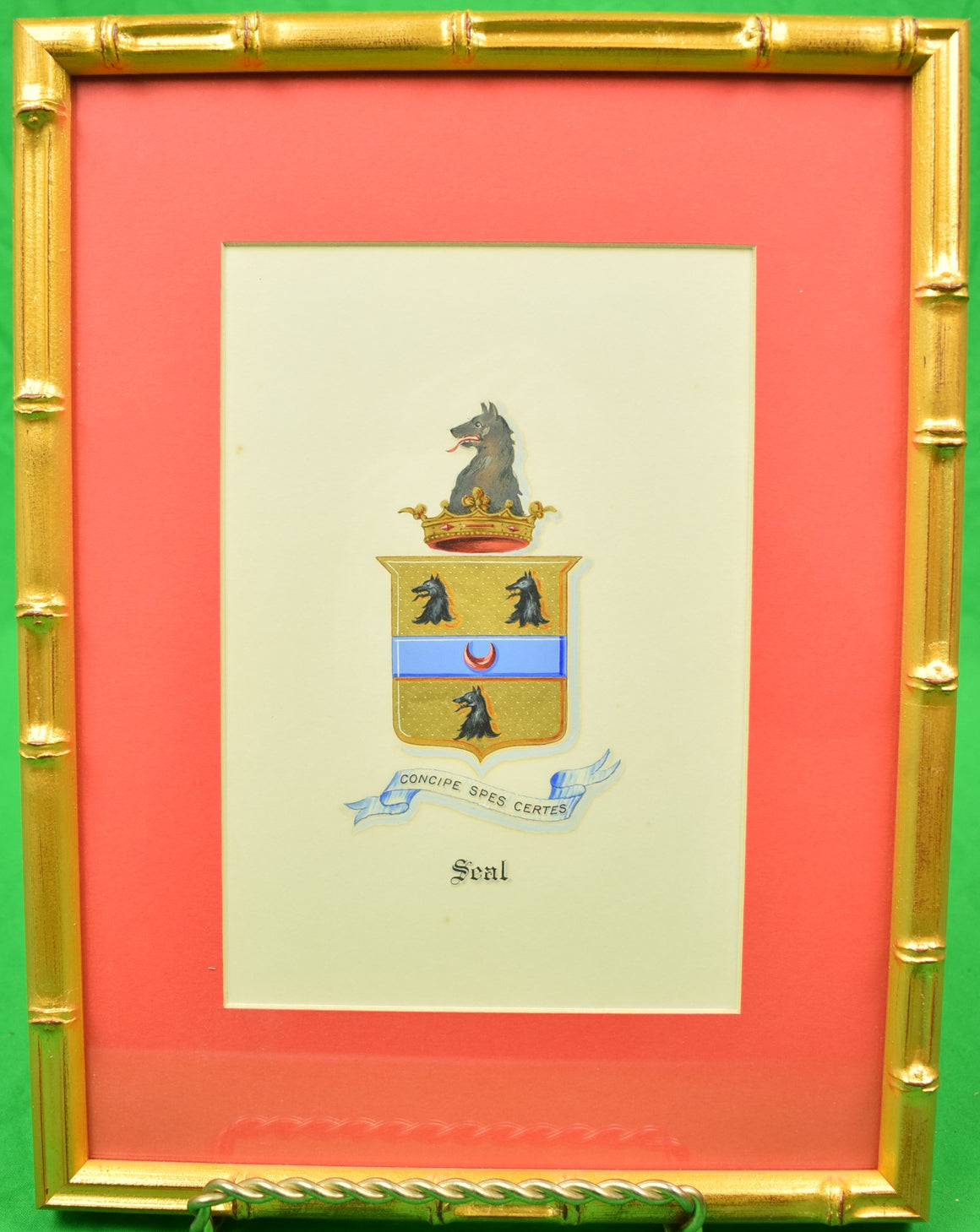 Armorial "Seal" Family Crest Original Gouache Artwork