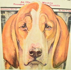The Saturday Evening Post January 30, 1937 Magazine Cover Of A Fox-Hound by Paul Bransom