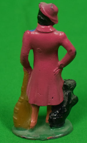 Woman in Pink Outfit w/ Scottie Dog