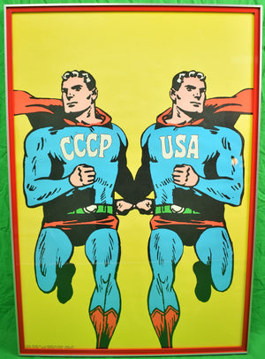 'Superpowers' c1968 Framed Linen Poster