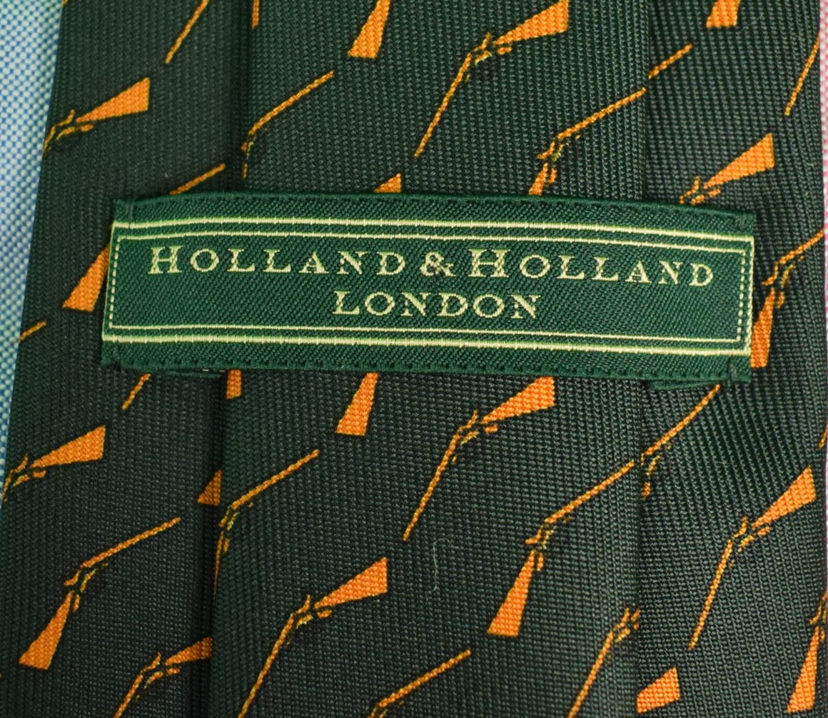 "Drakes x Holland & Holland Shooting Rifle Silk Tie" (SOLD)