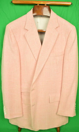Custom-Made Gent's Shell Pink Herringbone Sport Jacket Sz: 46R (SOLD)