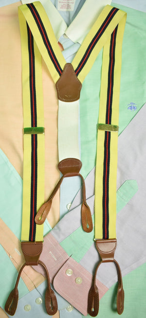 "Dooney & Bourke Yellow Grosgrain Repp Stripe Braces" (SOLD)