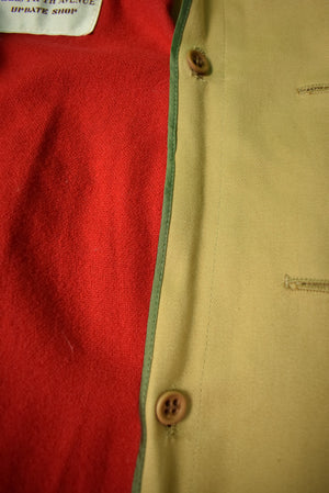 Saks Fifth Avenue Update Shop British Tan Cotton Twill Sport Jacket Sz M
