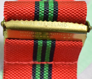"Brooks Brothers English Repp Stripe Red/ Green Braces" Sz: R (SOLD)
