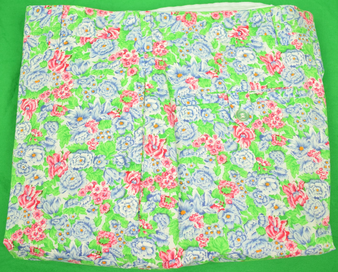 Chipp Tropical Floral Print Cotton Trousers Sz: 34"W (SOLD)