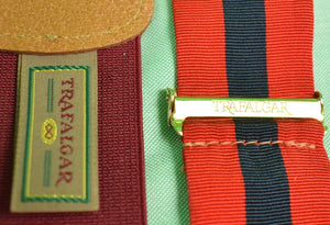 "Trafalgar Red/ Navy Repp Stripe Braces"