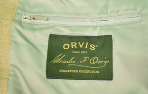 Orvis 'Signature Collection' Oatmeal Linen Herringbone Sport Jacket Sz: 46L