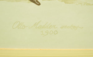 "Otto Madden Jockey" c1900 Watercolour PEARCE, Wm.