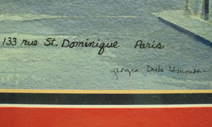 "133 Rue St. Dominique Paris" Watercolour by Georgia Drake Edmondson (SOLD)