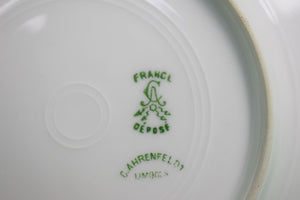 C. Ahrenfeldt Limoges French China Plate w/ Armorial Monogram 'W'