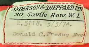 "Anderson & Sheppard 30, Savile Row c1974 Millbrook Hunt Ball Tail Coat" Sz 38R