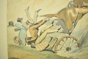 "Full Cry Or Hunter's And Harness" Watercolour by Henry Alken (1810-1894)