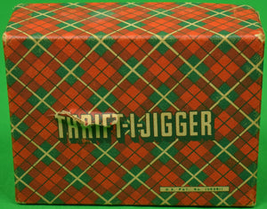 Thrift Jigger Cup c1950s New/ Old Stock in Tartan Plaid Box