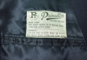 "Princeton Tailors of Hong Kong Flannel DB Navy Blazer" Sz 38L