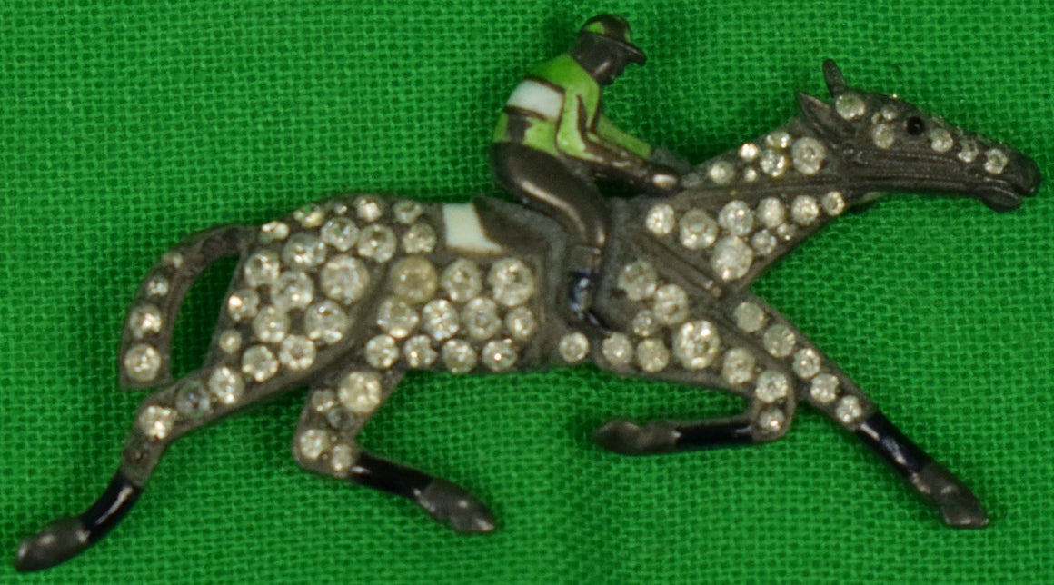 Jockey on Racehorse Brooch