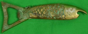 Brass Fish Corkscrew/ Bottle Cap Opener