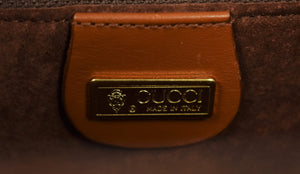 Rare c1960s Gucci Croc Leather Shoulder Tote w Strap